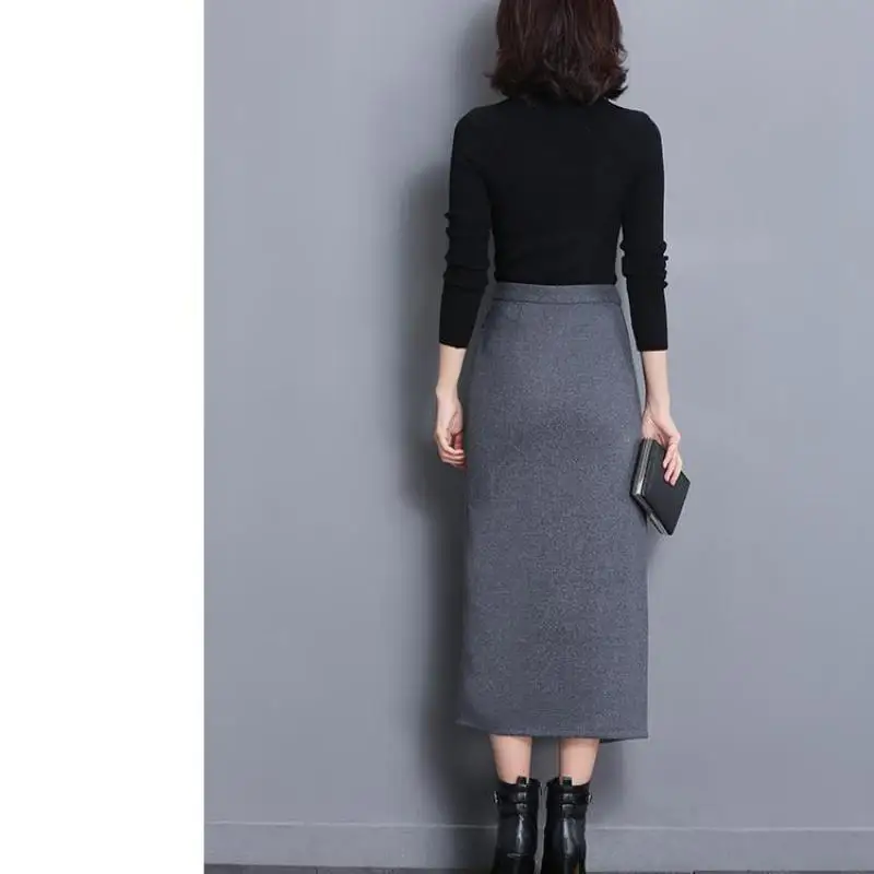 2019 модные весенние новые Faldas Largas Elegantes офисные юбки с талией женские ягодицы