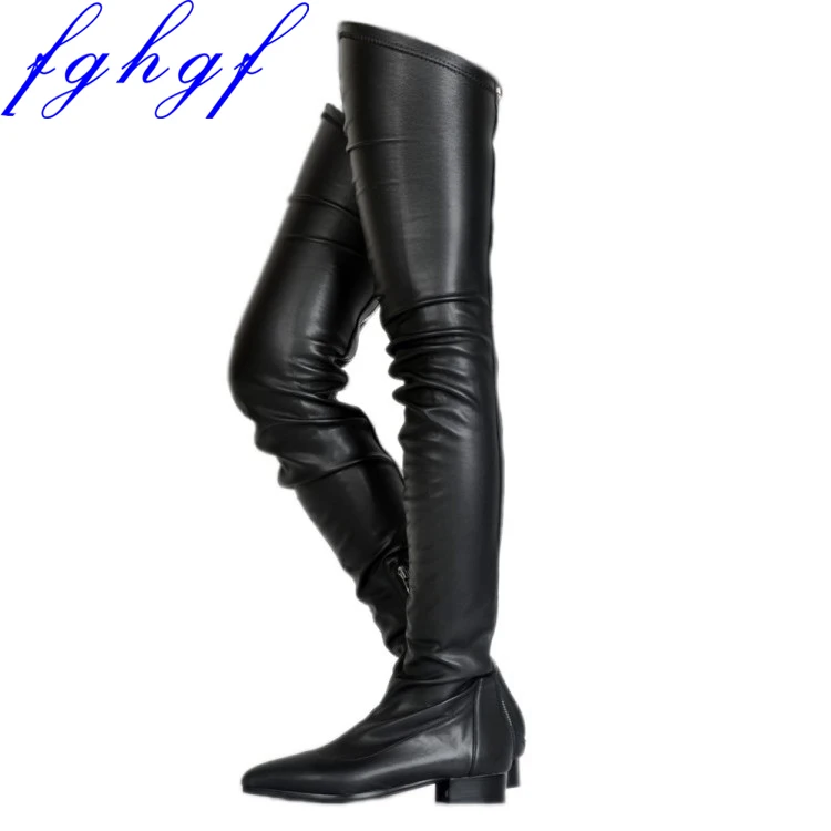 

Fghgf 2018 new 2.5cm heel height, fashionable and sexy elastic boots, boots with zouze feel size US 5-11.5
