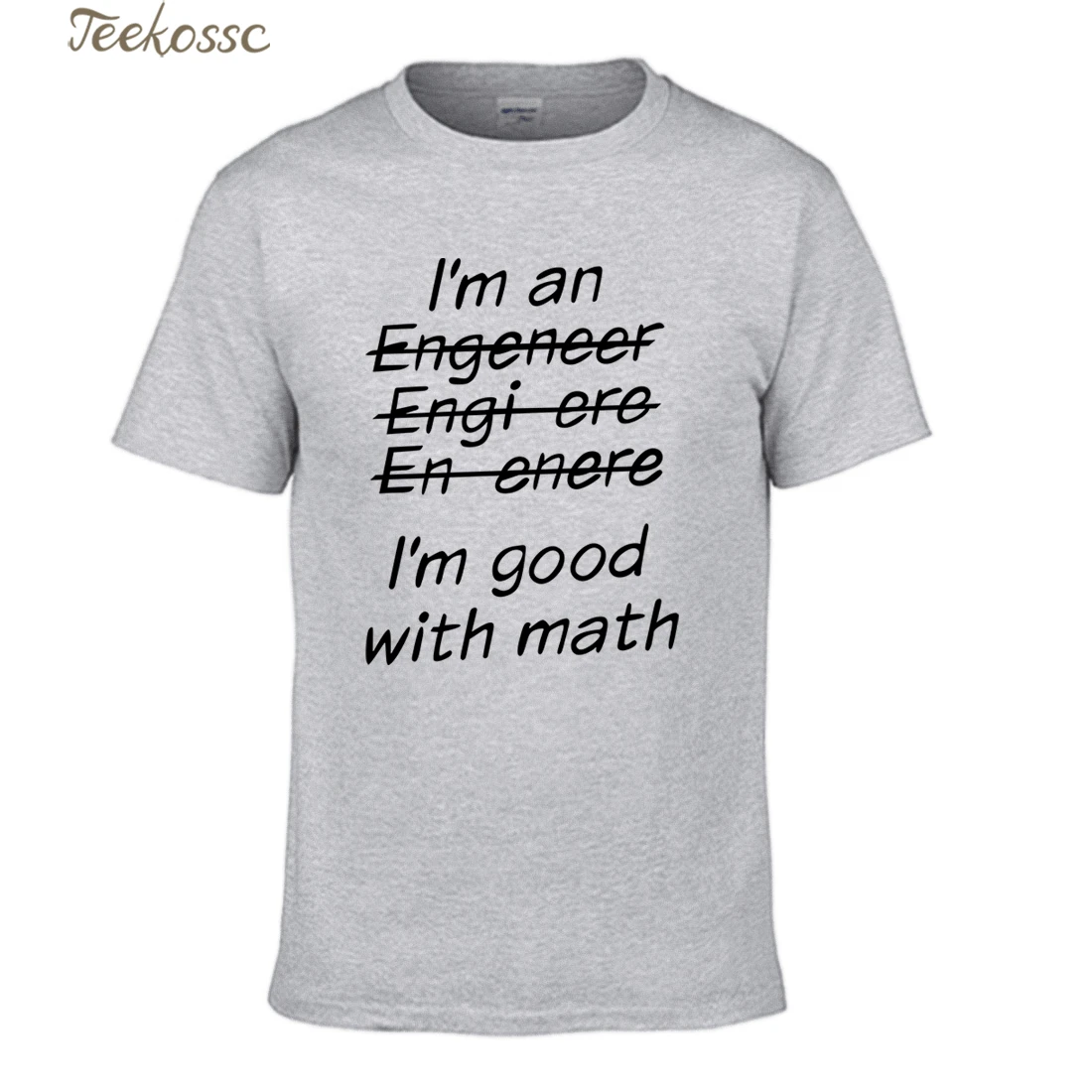 Футболки с надписями I Am An Engineer I'm Good With Math Painted топы футболки 2018 летняя мужская