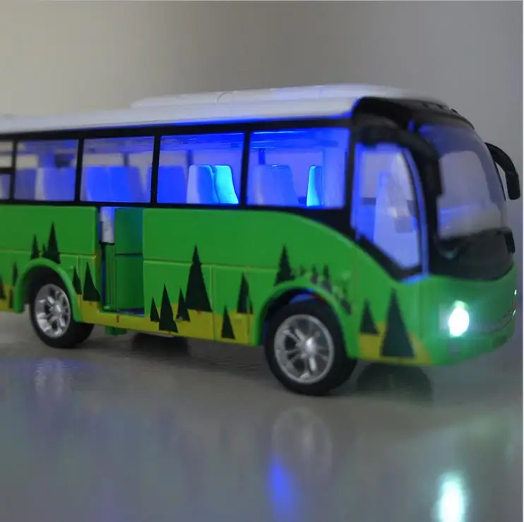 Высокая модель автобуса, модель автобуса из 1:50 сплава, модель автобуса, литая под давлением металлическая модель, звук и светильник, игрушечный автомобиль