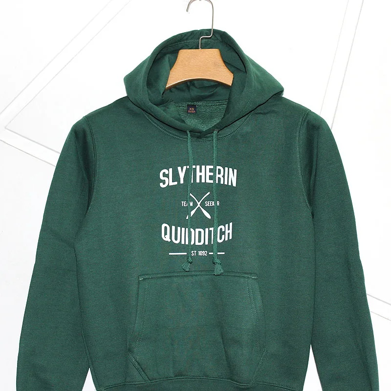 Худи Slytherin Quidditch Team для мужчин и женщин флисовое худи с принтом Мужская Уличная