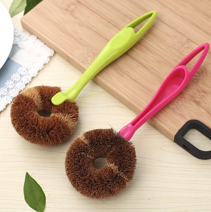 Кухонная ручная щетка для мытья зернистость кокосовое дерево волокно