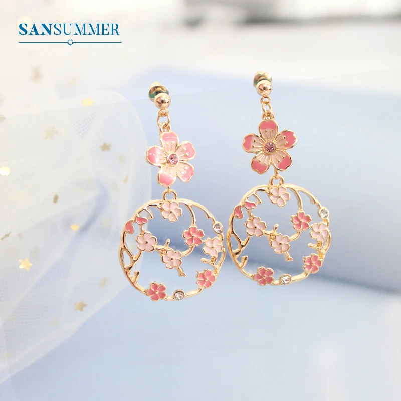 Женские длинные серьги SANSUMMER 2020 винтажные очаровательные металлические подвески