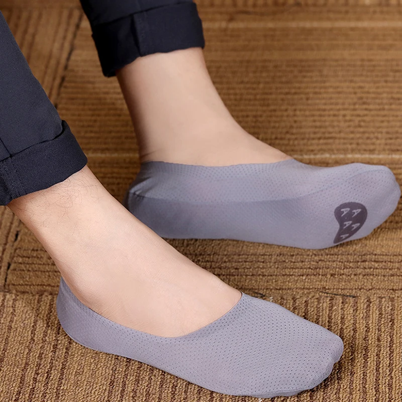 Носки невидимки мужские из вискозы тонкие дышащие дезодорирующие хлопковые