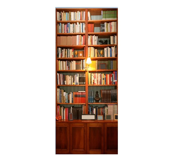 Книжный магазин дверные наклейки для гостиной спальня ПВХ самоклеющиеся обои