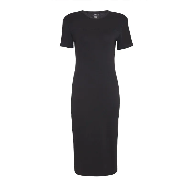 Женское платье с буквенным принтом винтажное облегающее о-вырезом и коротким