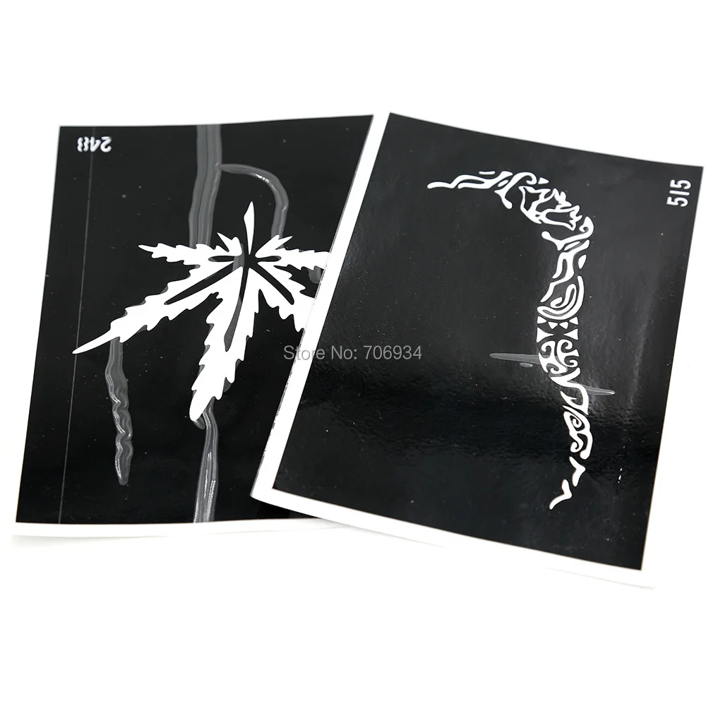 Трафареты для Panting Paper 20 шт./лот шаблон татуировки с блестками трафарет