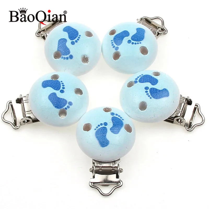 5 шт. деревянные металлические зажимы для соски круглые застежки детской одежды