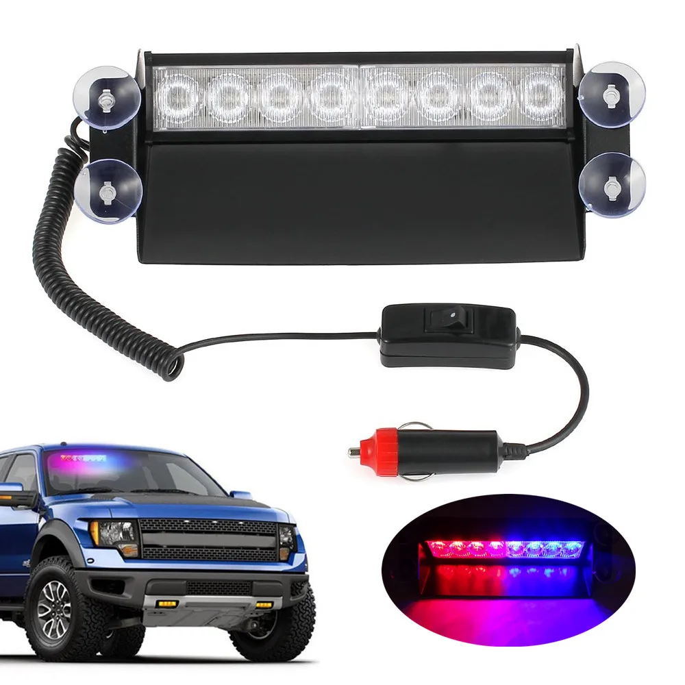 Автомобильный светодиодный аварийный стробоскоп Предупреждение светильник 12V 8