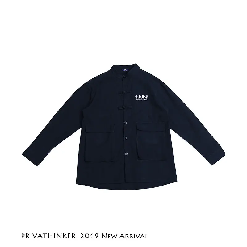 Privathinker Men Summer Tang Clothes 2019 Chinese Style Buckle Pockets Casual Jackets Male Vintage Jacket Mandarin Collar | Мужская