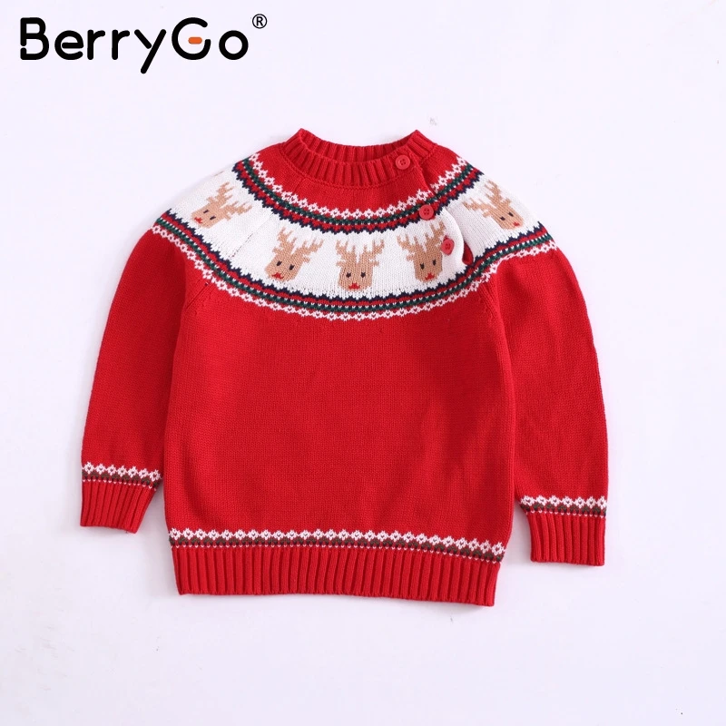 Вязаные свитера для маленьких девочек и мальчиков Рождественский свитер