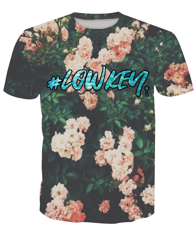 Лидер продаж 2019 новые модные повседневные футболки с 3D принтом морских цветов