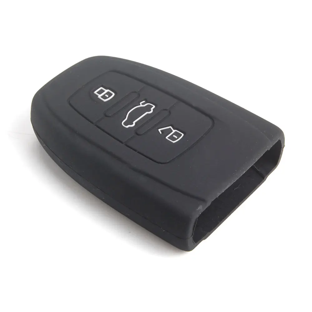 SILICONE COVER FOR AUDI A3 A4 A5 A8 S4 S5 S6 Q5 3 BUTTON CAR KEY KEYLESS CASE PROTECTIVE | Автомобили и мотоциклы