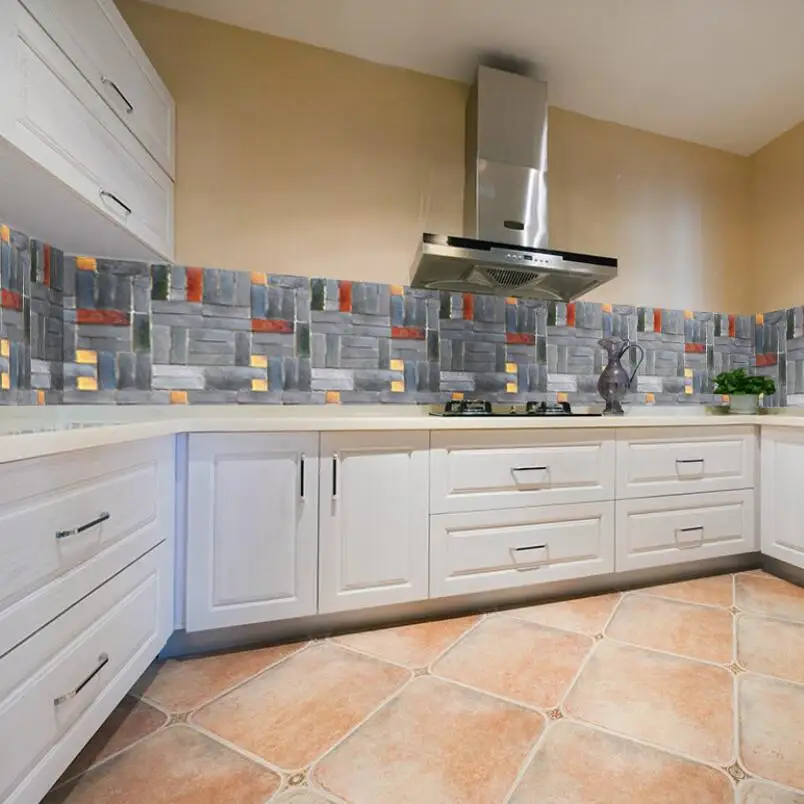 Самоклеющиеся 3d кирпичные каменные Обои diy ПВХ кухонные обои стикер современная