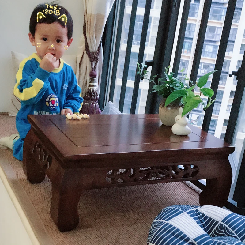 Деревянный стол для окна Louis модный плавающий чайный татами из цельной древесины