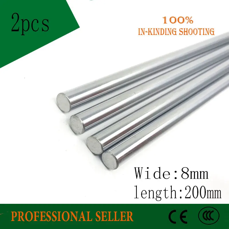 

2pcs 8mm 8x200 linear shaft 3d printer 8mm x 200mm Cylinder Liner Rail Linear Shaft axis cnc parts 8*200mm