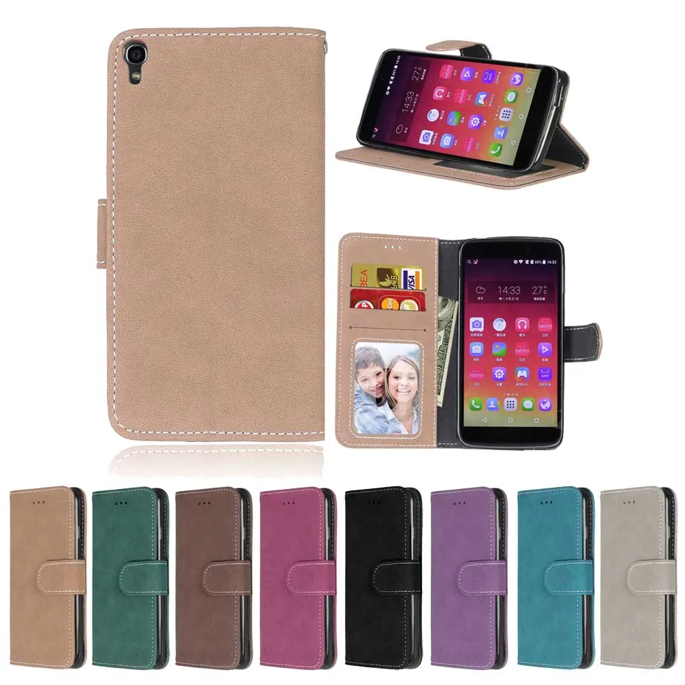 Матовый кожаный чехол для Alcatel One Touch Idol 3 4 7 6039 6039Y Ретро телефона откидной alcatel
