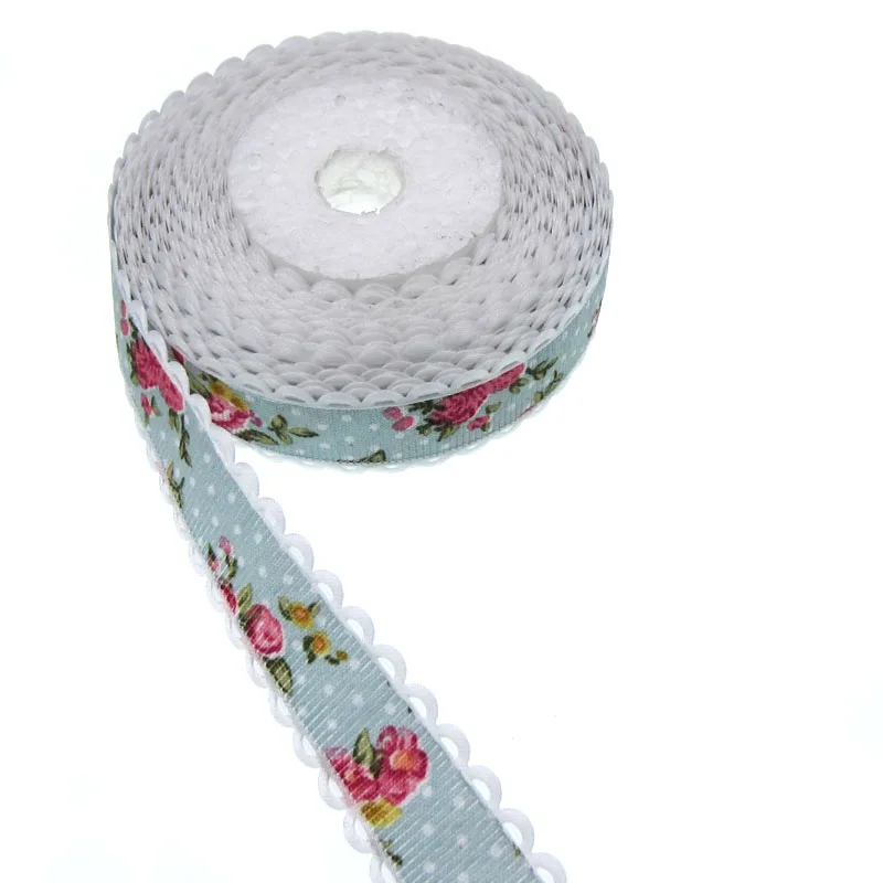 Лента кружевная с цветочным принтом 20 ярдов 3/4 дюйма мм|ribbon for hair bows|ribbon lace fabricribbon
