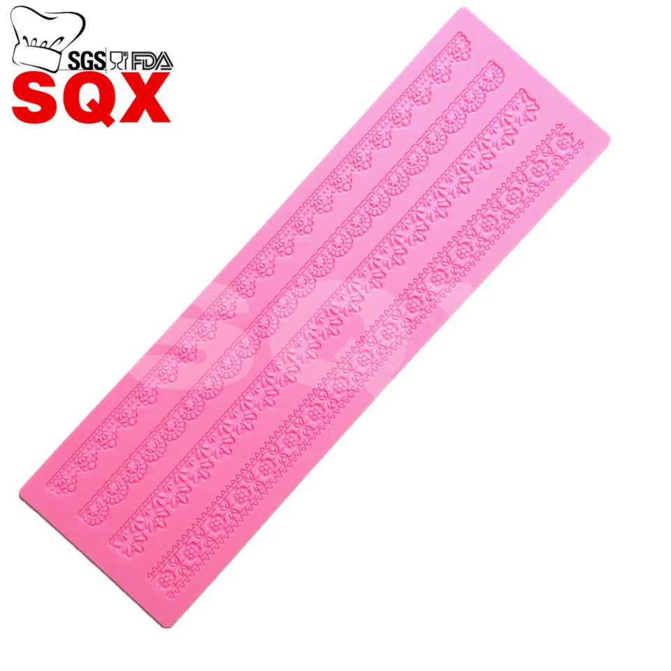 Цветок листьев Кружева силиконовая форма шоколадный помадка украшения торта