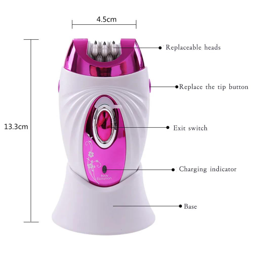Surker 3in1 Леди электрический Эпиляторы двойной функциональный для удаления волос