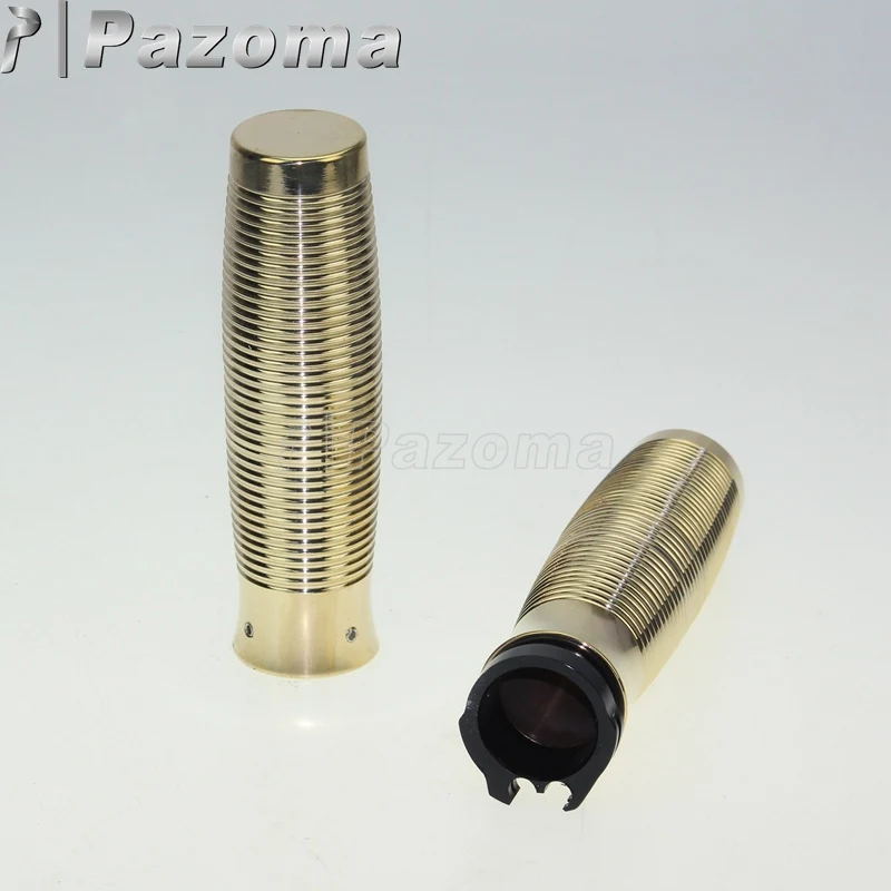 Мотоциклетные латунные ручки 1 &quotалюминиевые ручные для Harley Honda Motorbikes Cafe Racer|brass