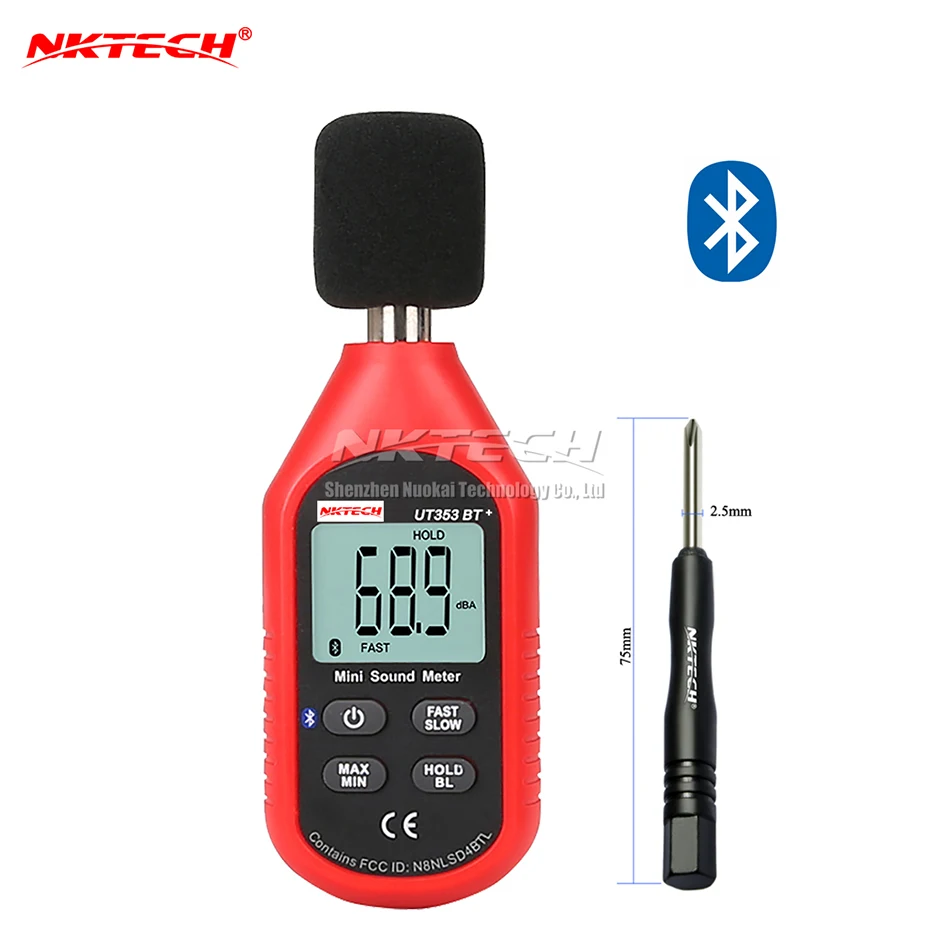 Nktech ut353bt шумомер цифровой bluetooth Шум метр тестер 30 130db децибел мониторинга