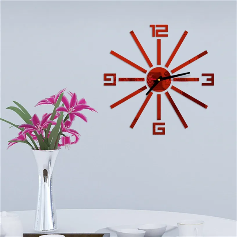 Большие настенные часы сделай сам украшение для дома гостиной зеркальные