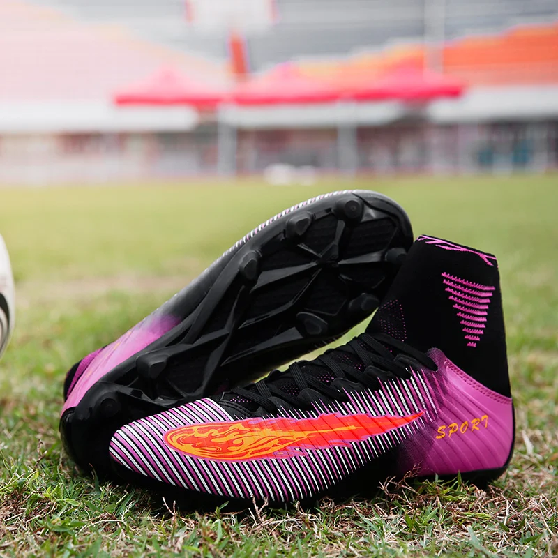 Оригинальные мужские футбольные бутсы тренировочные длинные шипы AG SG детские