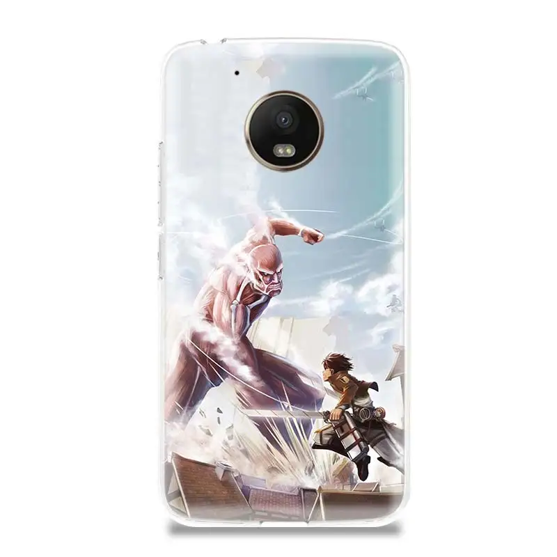Сапоги для косплея Shingeki No Kyojin Аниме Силиконовые узорчатый чехол Motorola G5 G5S G6 E4 E5 G7