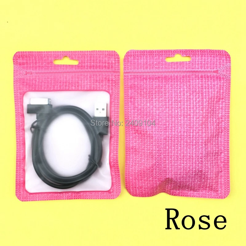 5000 шт цветная молния Розничная упаковка пакет сумки для iphone x 8 7 6 кабель earpod samsung