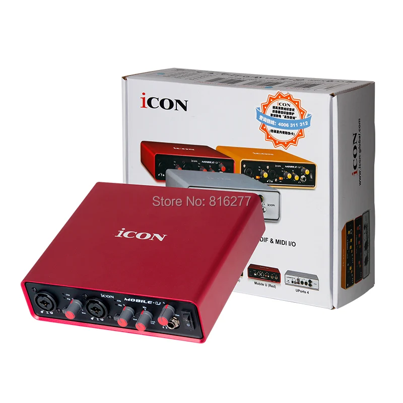 Звуковая карта ICON Mobile U 4-в-1/4-выход USB-интерфейс для записи полнодуплексная запись