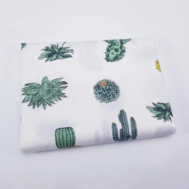 Ткань из чистого хлопка с принтом кактуса домашний текстиль сделай сам материал