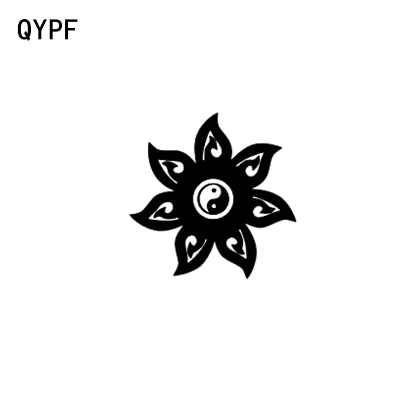 QYPF 17 8 см * Виниловая наклейка с лепестками для мотоцикла интересная черная