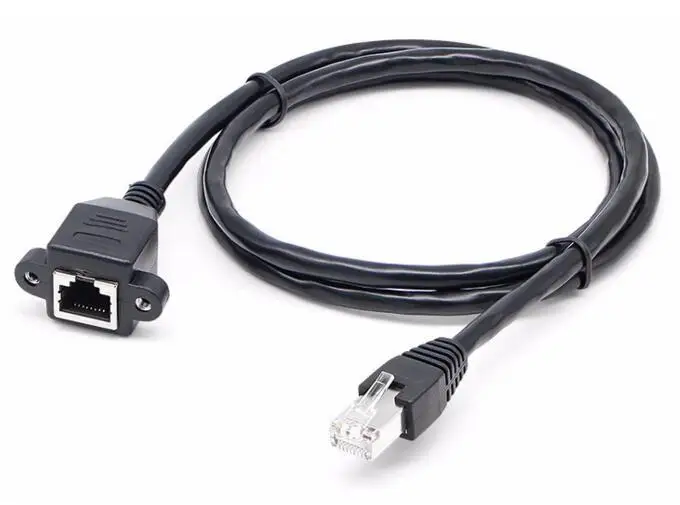 Сетевой удлинитель RJ45 8P8C Cat 6 Cat6 Male-Female Lan Ethernet 0 3 м 1 5 2 с отверстиями для крепления