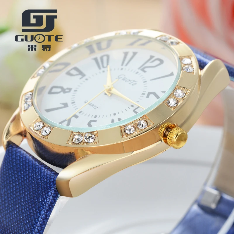 Новые горячие женские Золотой горный хрусталь guote римские Стиль арабские цифры