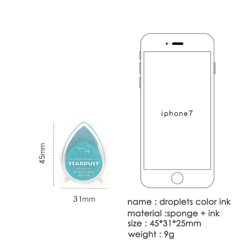 1 шт. креативный студенческий дневник в форме капли Inkpad с краской альбом для