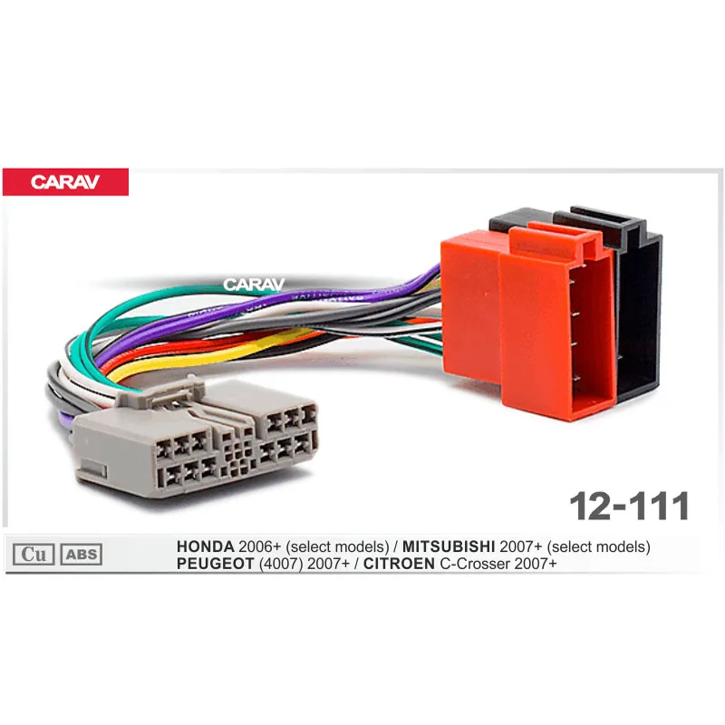 CARAV 12-111 ISO Радио адаптер для HONDA Для MITSUBISHI для PEUGEOT жгуты проводки разъем свинцовый ткацкий станок кабель штекер Адаптер стерео