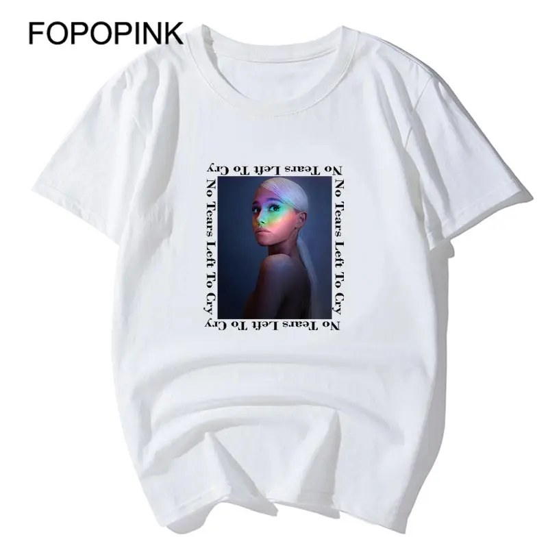 Футболка с принтом No Tears Left To Cry Мужская Уличная Повседневная летняя футболка Ariana