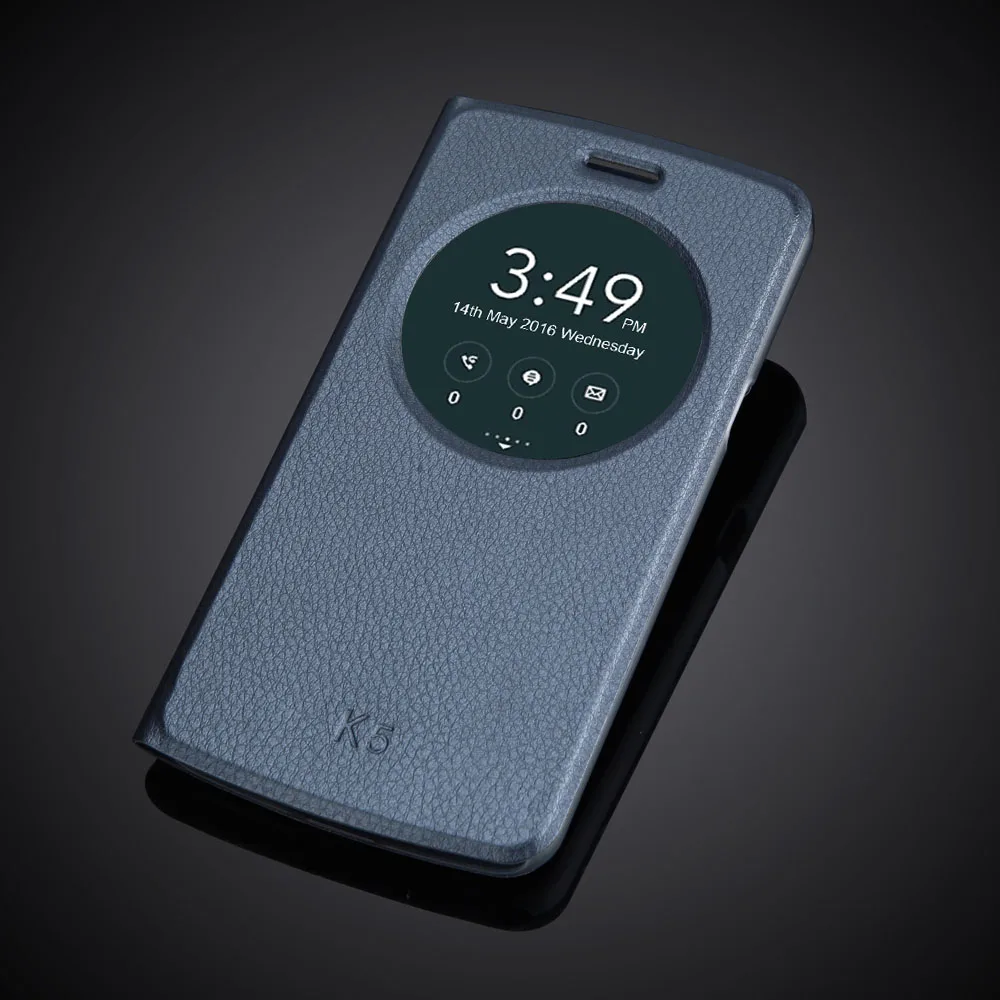 Dark Blue Роскошный флип-чехол с окошком для LG K5 X220 X220DS Q6 5," LG K5 LTE, защитный флип-чехол из искусственной кожи для LG K5 LTE - Цвет: Dark Blue