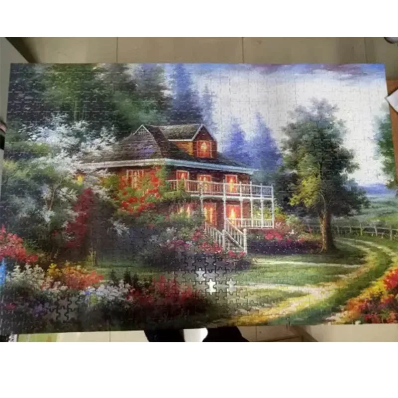 Пазл 1000 штук сказочный мир деревянные Лобзики мультяшный пейзаж для взрослых