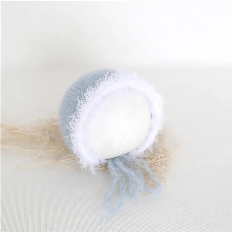 Pastel Newborn Rainbow Hat Cute Baby Girl Bonnet Knit Mohair Infant Cap Beanie Photography Props | Детская одежда и обувь