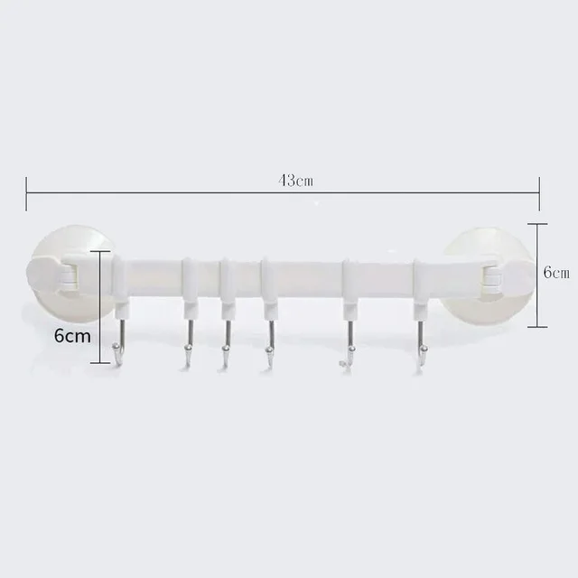 6 hooks Кухонные крючки, вешалка для одежды, крючок для кухни, ванной, вешалка для одежды с 5/6 крючками, перила, держатель застежки, крючки для горшка - Цвет: 6 hooks