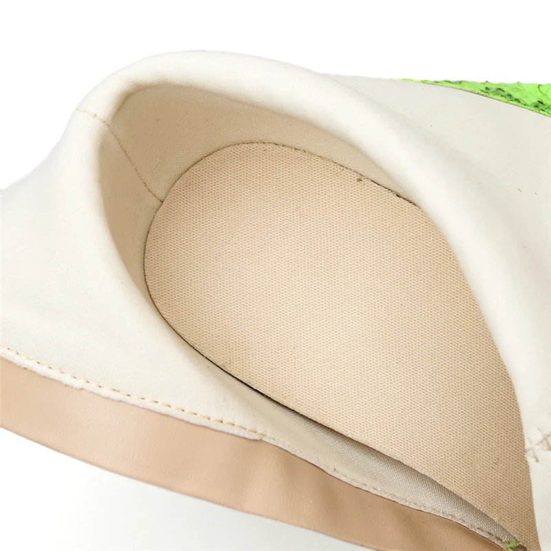 Женские ботинки на высоком каблуке 2020 см Фетиш для стриптиза зеленые со змеиным