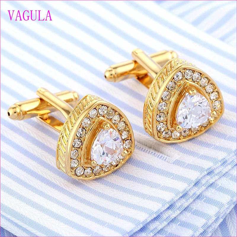 Запонки с кристаллами французская рубашка запонки опаловым покрытием 18 стилей