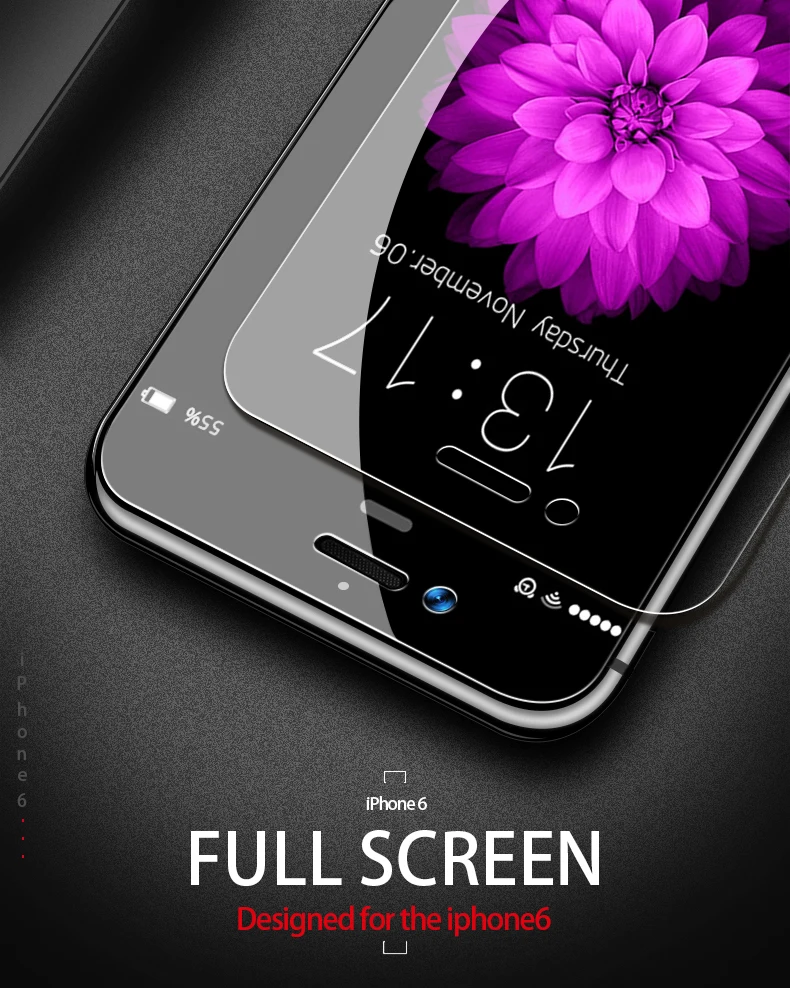 Защитное закаленное стекло для iPhone X iPhone 7 HD прозрачное защитное стекло на весь экран для iPhone 11 Pro MAX 7Plus 8Plus