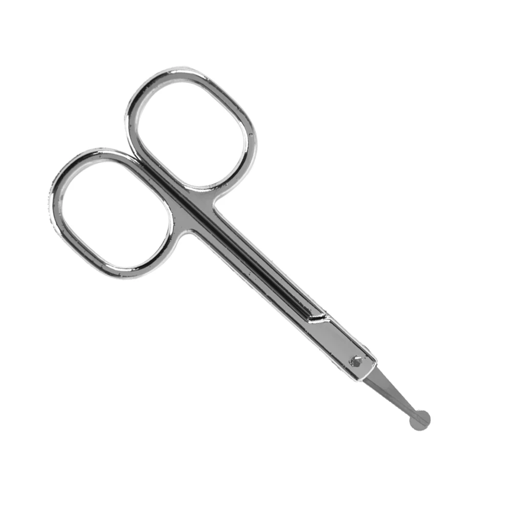 

Углерода Сталь прямые усы средство для удаления волос из носа ножницы-Триммер ножницы Безопасность круглый наконечника около 8,5 см/3,3 дюйма