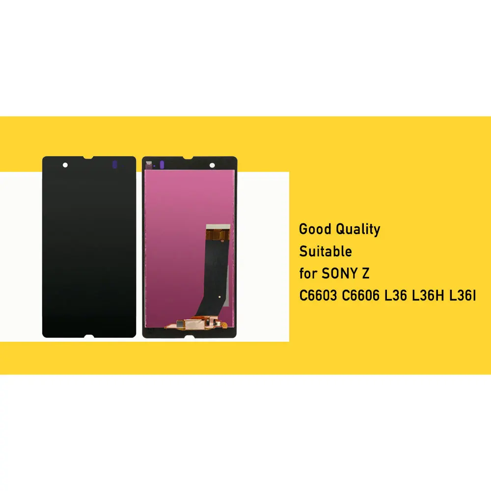 Замена ЖК-сенсорного экрана для sony xperia z sutiable моделей C6603 C6606 L36 L36H L36I с бесплатными