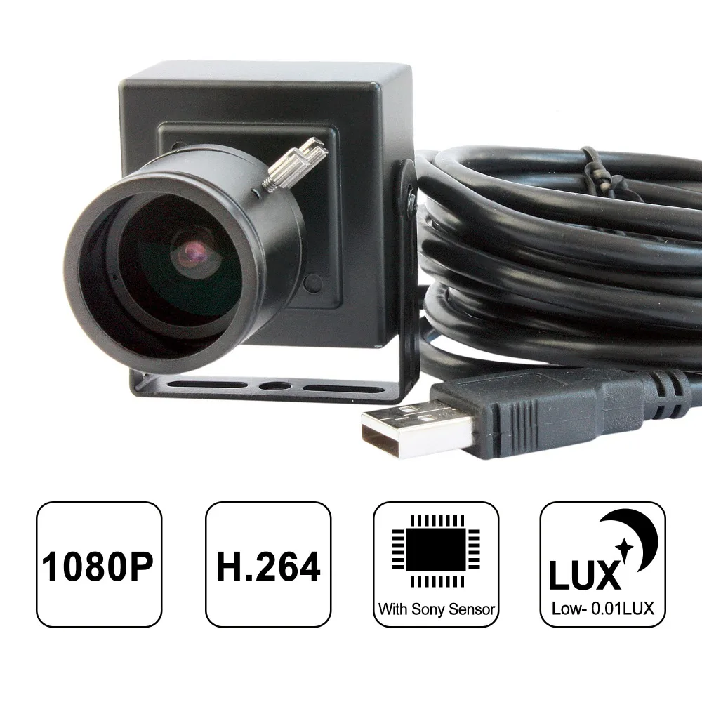 ELP камера 2 мегапиксельная 1080P 8 12 мм варифокальный Низкое освещение CCTV Мини HD USB