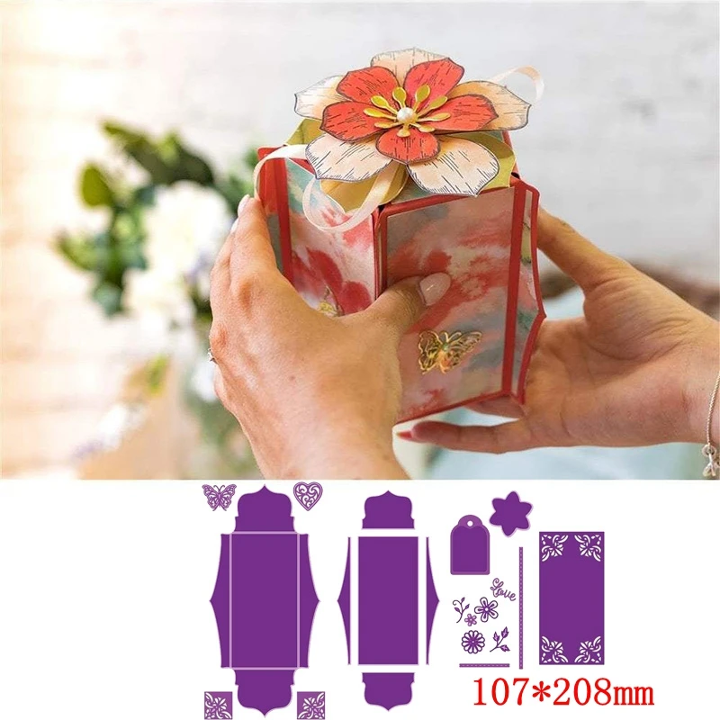 H3202 3D коробка орнамент рамка металлические режущие штампы трафареты для DIY скрапбукинга украшения тиснение поставщик карты Ремесло высечки - Цвет: H3202