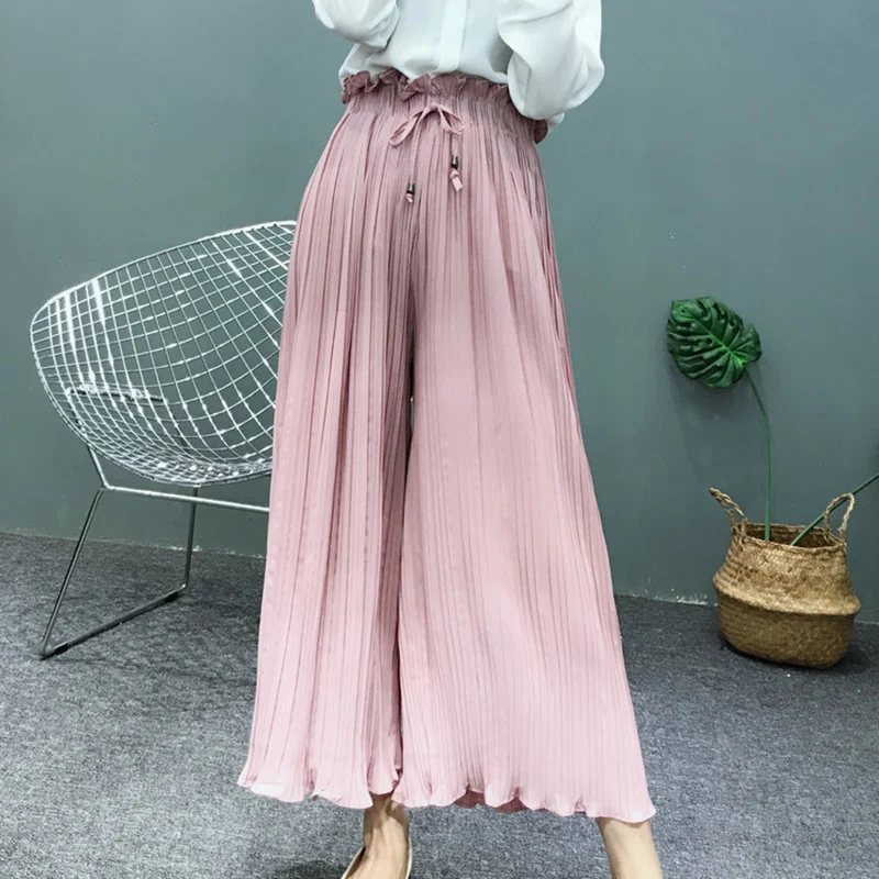 

Women's high waist chiffon wide-leg pants streetwear pants women